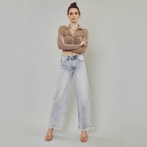 NWT Kan Can Wide Leg Jeans